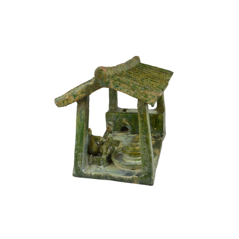 Chinese Farm Shed with Grain Mill in terracotta