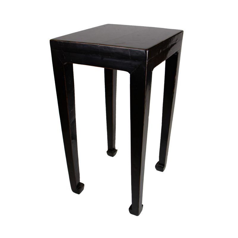 Antique Chinese Black Lacquered Side Table